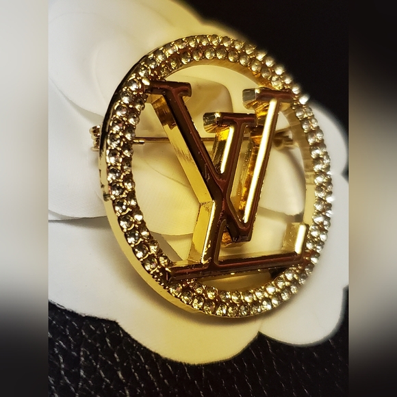 Beautiful High Quality Gold/Crystal Brooch, New - Picture 3 of 5